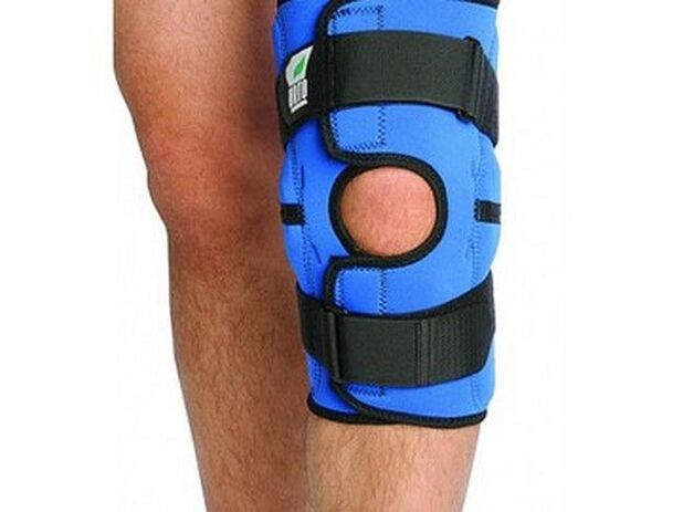 Fixation bandage to relieve pressure on the knee joint when osteoarthritis worsens