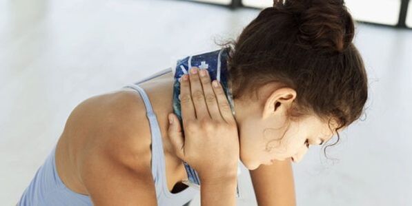 Compress for the treatment of cervix osteochondrsposp